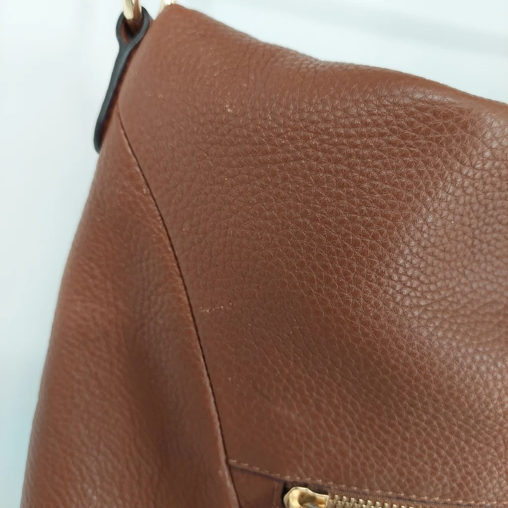 Vera Bradley Brown Hobo Bag With Rosewood Lining